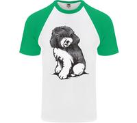 Maglietta Da Baseball A Maniche Corte Per Uomo Harlequin Poodle Sketch