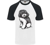 Maglietta Da Baseball A Maniche Corte Per Uomo Harlequin Poodle Sketch