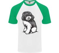 Maglietta Da Baseball A Maniche Corte Per Uomo Harlequin Poodle Sketch
