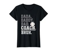 Maglietta da Baseball con Scritta Dada Daddy Dad Coach Bruh Maglietta con Stampa Grafica Economica
