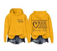 Maglietta da baseball da donna To The Person Behind Me Dear Person Behind Me You Are Amazing Enough Maglione a righe unisex con cappuccio, Giallo, XL