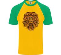 Maglietta Da Baseball Lion Uomo A Maniche Corte Mandala Art