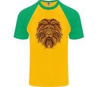 Maglietta Da Baseball Lion Uomo A Maniche Corte Mandala Art