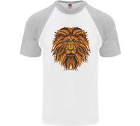 Maglietta Da Baseball Lion Uomo A Maniche Corte Mandala Art