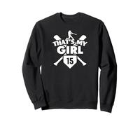 Maglietta da baseball Mom Dad That's My Girl #15 Softball numero 15 Felpa