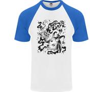 Maglietta Da Baseball Nera Voodoo Magic Mushrooms Uomo S/S