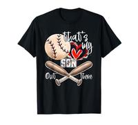 Maglietta da baseball per la festa della mamma con scritta in inglese "That Is My Son Out There Maglietta