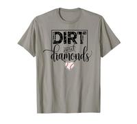 Maglietta da Baseball per Mamma Dirt And Diamonds Baseball Softball Tee Maglietta