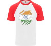Maglietta Da Baseball S/S Con Bandiera Dell'India Per Uomini Giornata Indiana