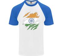Maglietta Da Baseball S/S Con Bandiera Dell'India Per Uomini Giornata Indiana