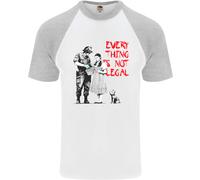Maglietta Da Baseball S/S Da Uomo Banksy Art Everything Is Not Legal