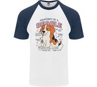 Maglietta Da Baseball S/S Divertente Con Anatomia Del Beagle Per Uomo