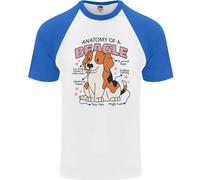 Maglietta Da Baseball S/S Divertente Con Anatomia Del Beagle Per Uomo