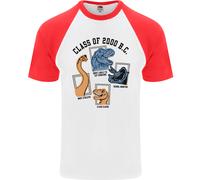 Maglietta Da Baseball S/S Divertente Con Dinosauro T-Rex Classe Del 2000 A.C.