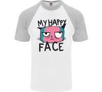 Maglietta Da Baseball S/S Divertente Grumpy Con Il Mio Viso Felice