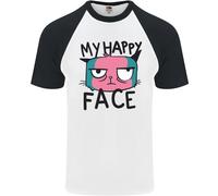 Maglietta Da Baseball S/S Divertente Grumpy Con Il Mio Viso Felice