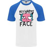 Maglietta Da Baseball S/S Divertente Grumpy Con Il Mio Viso Felice