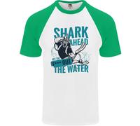 Maglietta Da Baseball S/S Divertente Per Subacqueo Uomo Shark Ahead