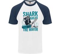 Maglietta Da Baseball S/S Divertente Per Subacqueo Uomo Shark Ahead