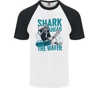 Maglietta Da Baseball S/S Divertente Per Subacqueo Uomo Shark Ahead