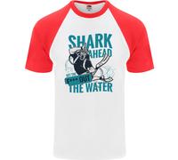 Maglietta Da Baseball S/S Divertente Per Subacqueo Uomo Shark Ahead