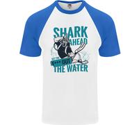 Maglietta Da Baseball S/S Divertente Per Subacqueo Uomo Shark Ahead