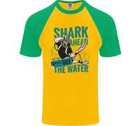 Maglietta Da Baseball S/S Divertente Per Subacqueo Uomo Shark Ahead