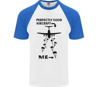 Maglietta Da Baseball S/S Divertente Per Uomini Di Skydiving Perfettamente Buona