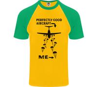 Maglietta Da Baseball S/S Divertente Per Uomini Di Skydiving Perfettamente Buona