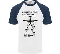 Maglietta Da Baseball S/S Divertente Per Uomini Di Skydiving Perfettamente Buona