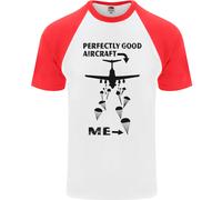 Maglietta Da Baseball S/S Divertente Per Uomini Di Skydiving Perfettamente Buona