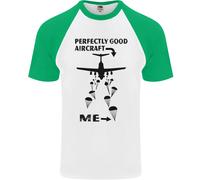 Maglietta Da Baseball S/S Divertente Per Uomini Di Skydiving Perfettamente Buona