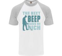 Maglietta Da Baseball S/S Divertente Per Uomini Metal Detecting The Next Beep