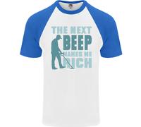 Maglietta Da Baseball S/S Divertente Per Uomini Metal Detecting The Next Beep