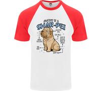 Maglietta Da Baseball S/S Divertente Per Uomo Anatomia Shar Pei