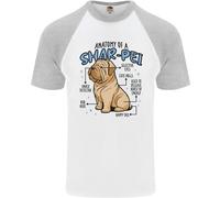 Maglietta Da Baseball S/S Divertente Per Uomo Anatomia Shar Pei