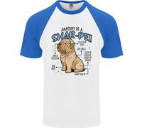 Maglietta Da Baseball S/S Divertente Per Uomo Anatomia Shar Pei
