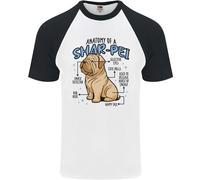 Maglietta Da Baseball S/S Divertente Per Uomo Anatomia Shar Pei