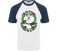 Maglietta Da Baseball S/S Divertente Per Uomo Con Orso Panda In Grasso