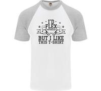 Maglietta Da Baseball S/S Divertente Per Uomo Gym Id Flex Ma Mi Piace Questa