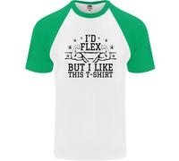 Maglietta Da Baseball S/S Divertente Per Uomo Gym Id Flex Ma Mi Piace Questa
