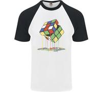 Maglietta Da Baseball S/S Divertente Puzzle Rubix Cube Uomo