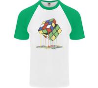Maglietta Da Baseball S/S Divertente Puzzle Rubix Cube Uomo