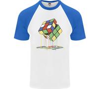Maglietta Da Baseball S/S Divertente Puzzle Rubix Cube Uomo