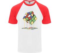 Maglietta Da Baseball S/S Divertente Puzzle Rubix Cube Uomo