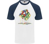 Maglietta Da Baseball S/S Divertente Puzzle Rubix Cube Uomo