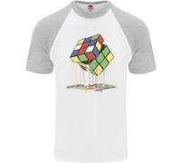 Maglietta Da Baseball S/S Divertente Puzzle Rubix Cube Uomo