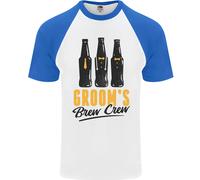Maglietta Da Baseball S/S Per Uomini Grooms Brew Crew Beer Stag Do