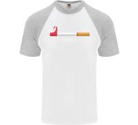 Maglietta Da Baseball S/S Per Uomo Anti Fumo Grim Reaper Give Up