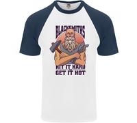 Maglietta Da Baseball S/S Per Uomo Blacksmiths Hit It Hard And Get It Hot
